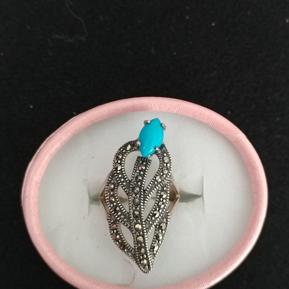 Sterling Silver Leaf Ring Nwot - image 3